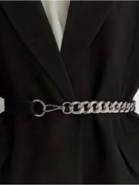 Silver Chain Link Waist Belt for Women